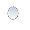 Metal frame Round Mirror with decorative hook 28 inch Black finish